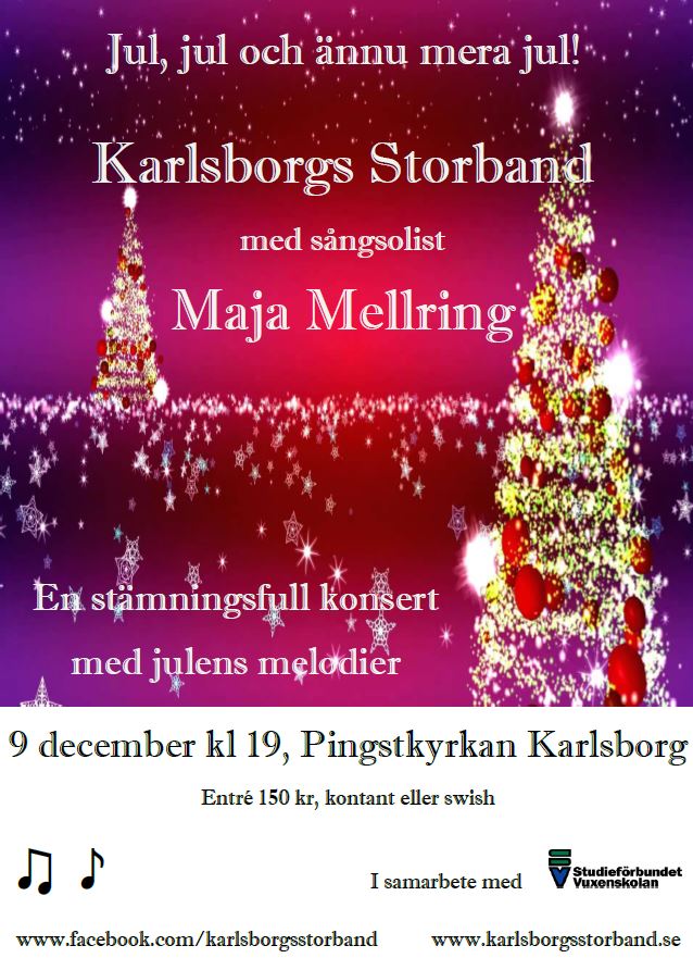 År 2021 Julkonsert med Maja Mellring i Karlsborg och Hjo